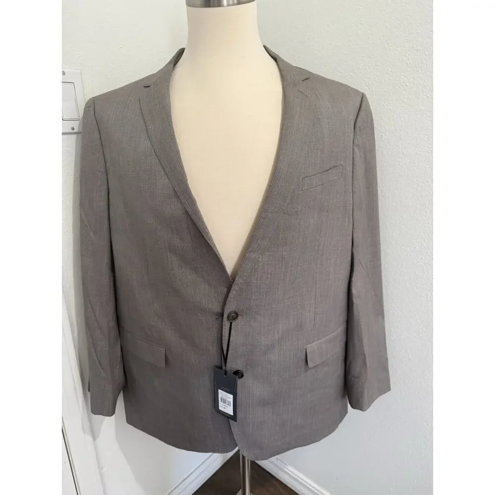 Johnny Bigg Men's Rossi Textured Stretch Blazer Size‎ 48 NWT Mocha